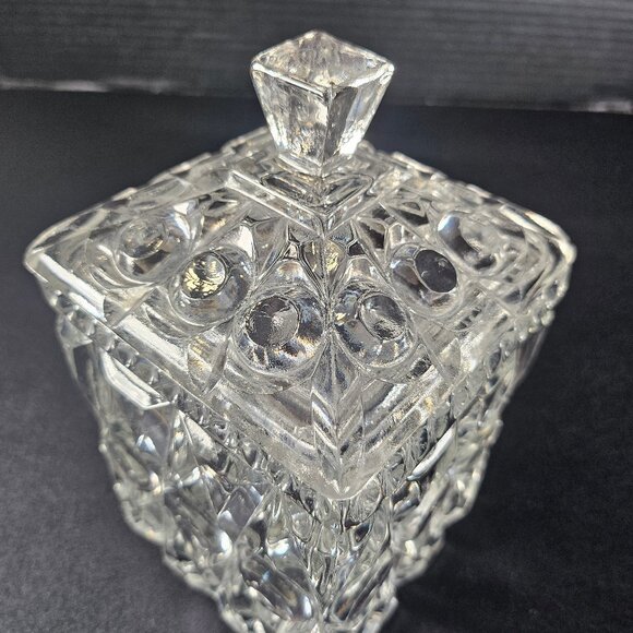 Square Biscuit Barrel Express Number 5234 Bagley And Co. Circa 1934-75 Art Deco - Picture 3 of 9